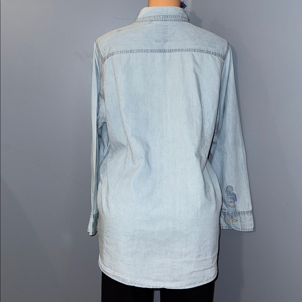 Antigua Georgia Tech Denim Button-Up Shirt - Size XXL - Picture 7 of 7